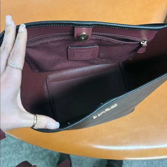 Coach Black Leather Shoulder Bag - Picture 6 of 8